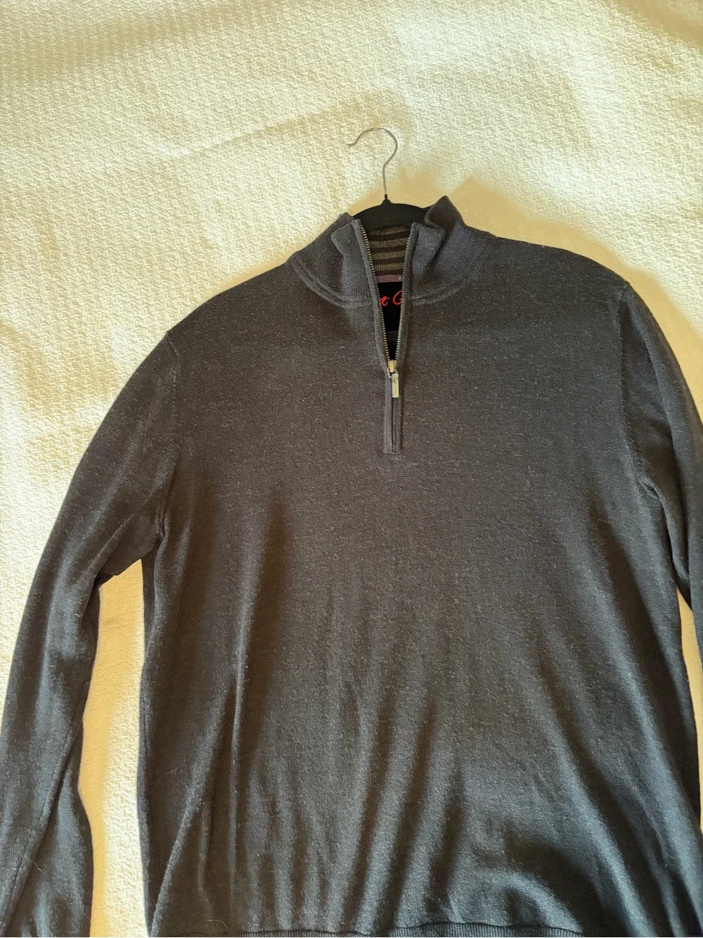 Robert Graham Men’s Black 100% Wool Zip Jacket Size M
